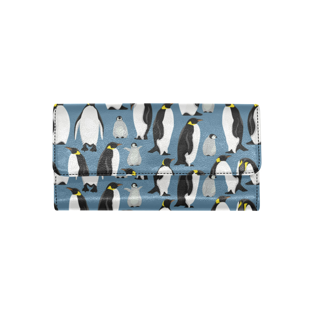 Penguin Pattern Print Design A03 Women's Trifold Wallet