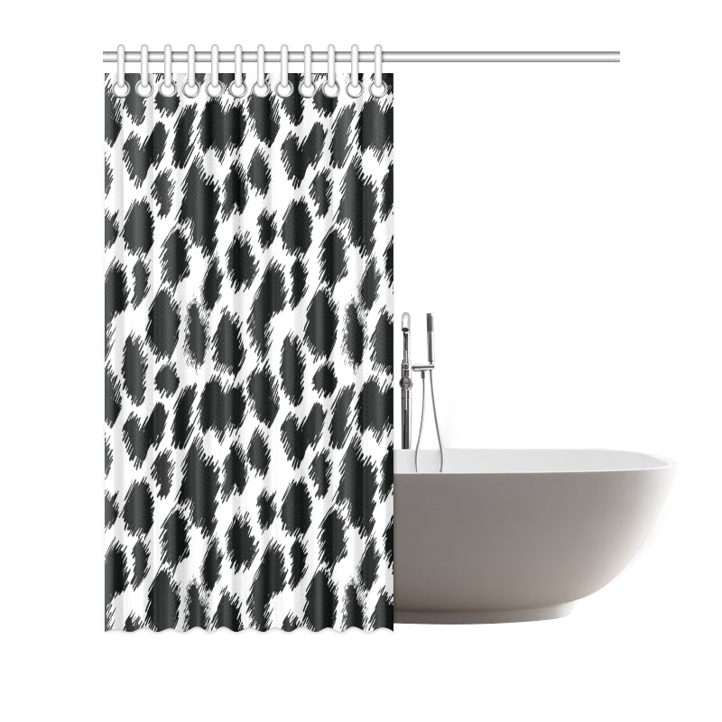Cheetah Black Print Pattern Shower Curtain