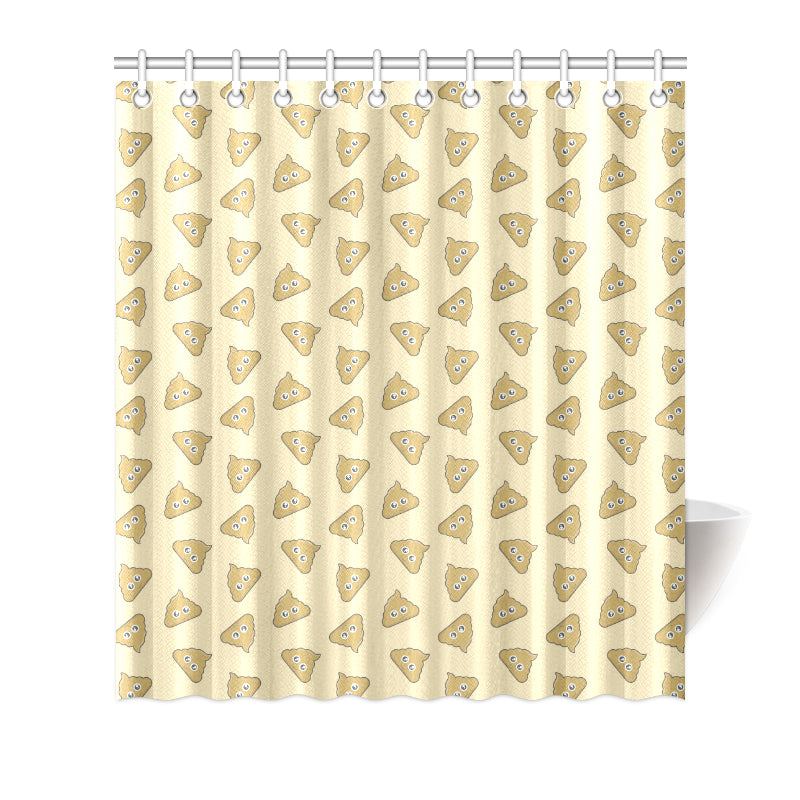 Poop Emoji Pattern Print Design A02 Shower Curtain
