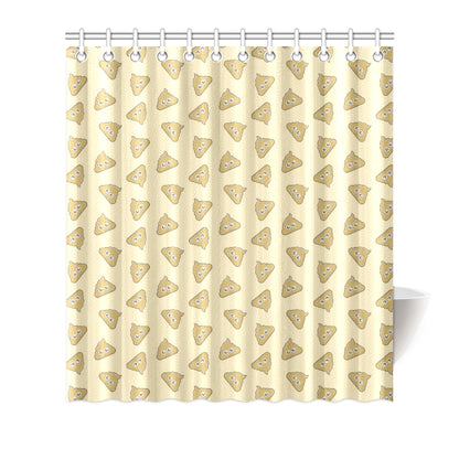 Poop Emoji Pattern Print Design A02 Shower Curtain