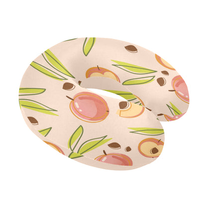 Peach Pattern Print Design A01 U-Shaped Travel Neck Pillow