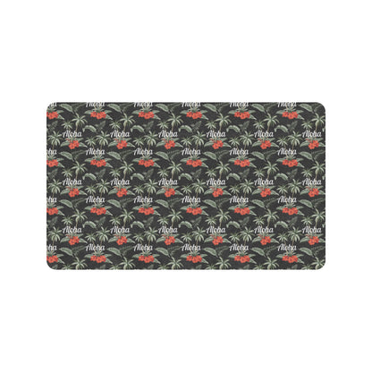Aloha Palm Tree Design Themed Print Rubber Doormat