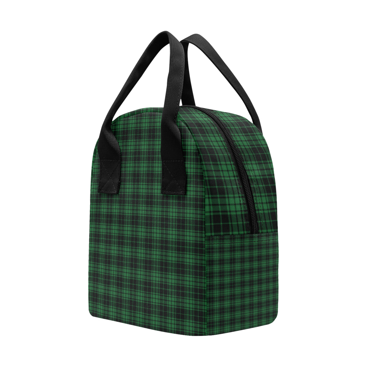 Green Tartan Plaid Pattern Insulated Lunch Bag