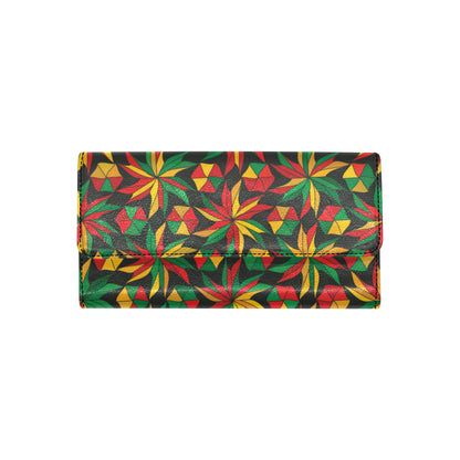 Rastafarian Pattern Print Design A03 Women's Trifold Wallet