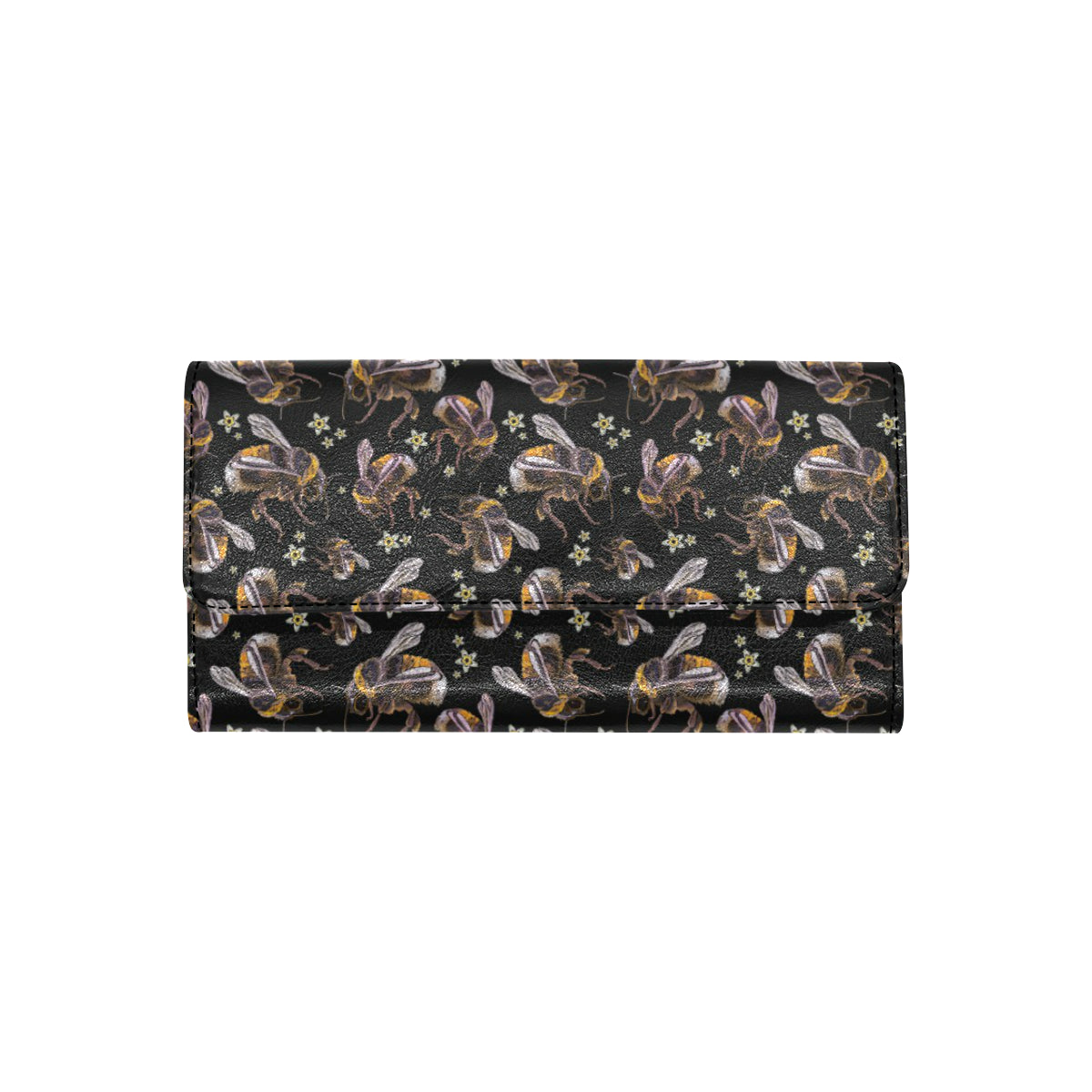 Bee Pattern Print Design 04 Women's Trifold Wallet