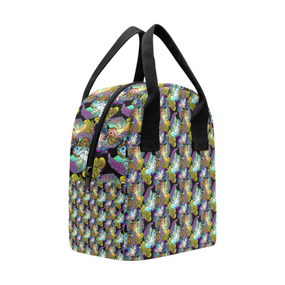 Unicorn With Wings Print Pattern Insulated Lunch Bag