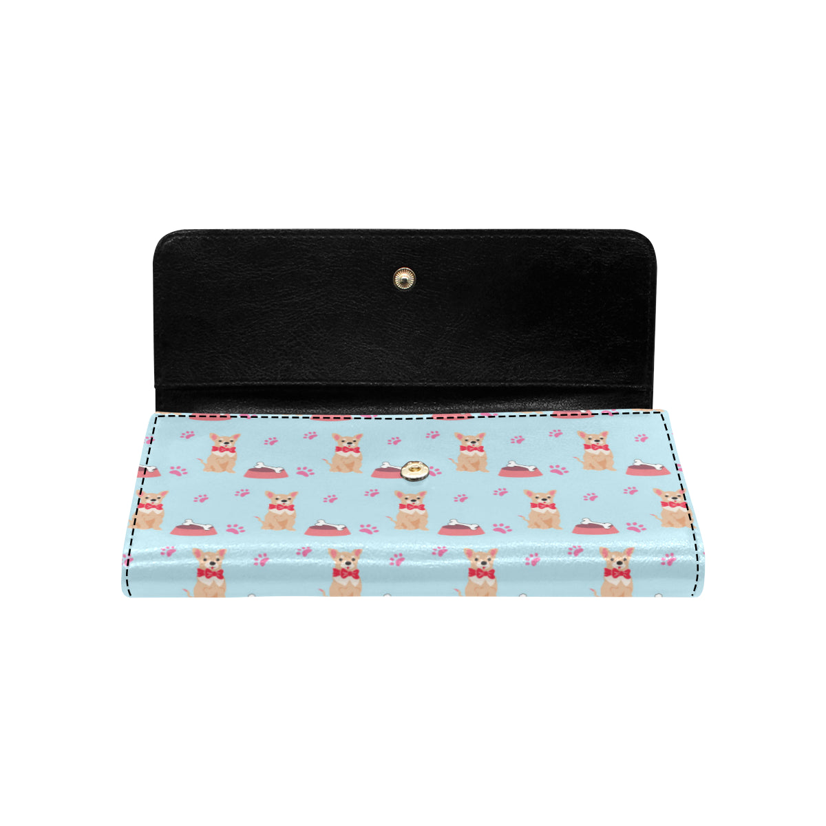 Chihuahua Pattern Print Design 05 Women's Trifold Wallet