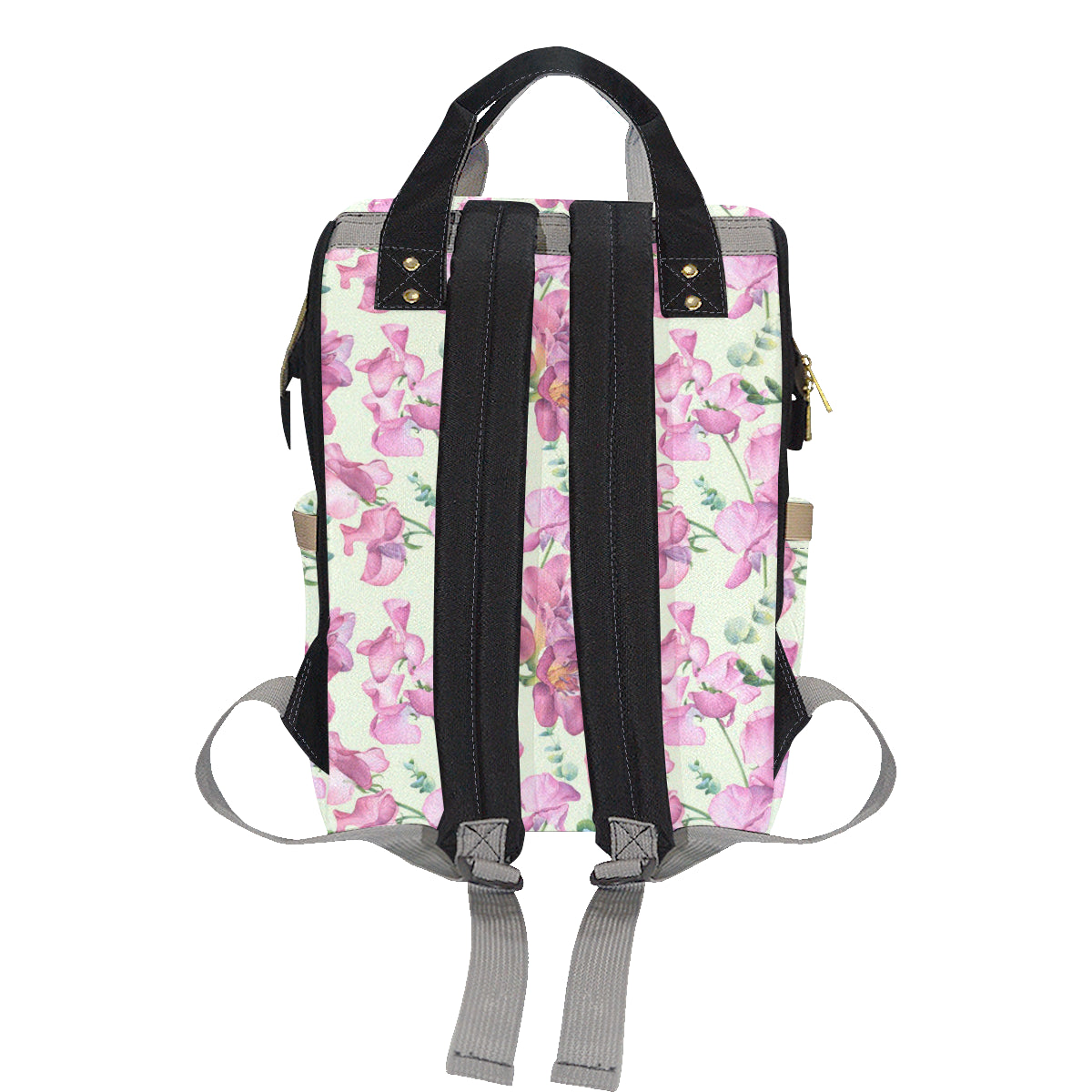 Peony Pattern Print Design PE011 Diaper Bag Backpack
