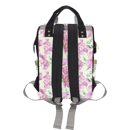 Peony Pattern Print Design PE011 Diaper Bag Backpack