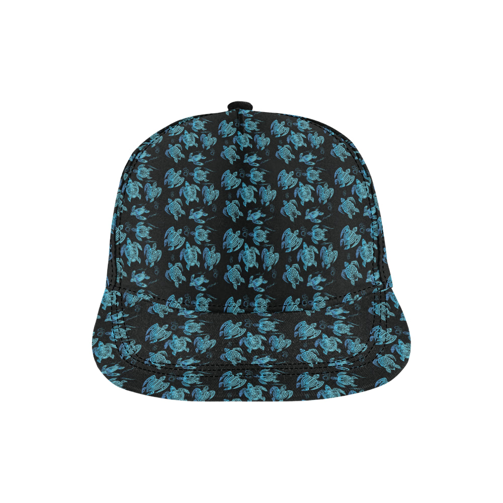 Tribal Turtle Polynesian Themed Design Snapback Cap