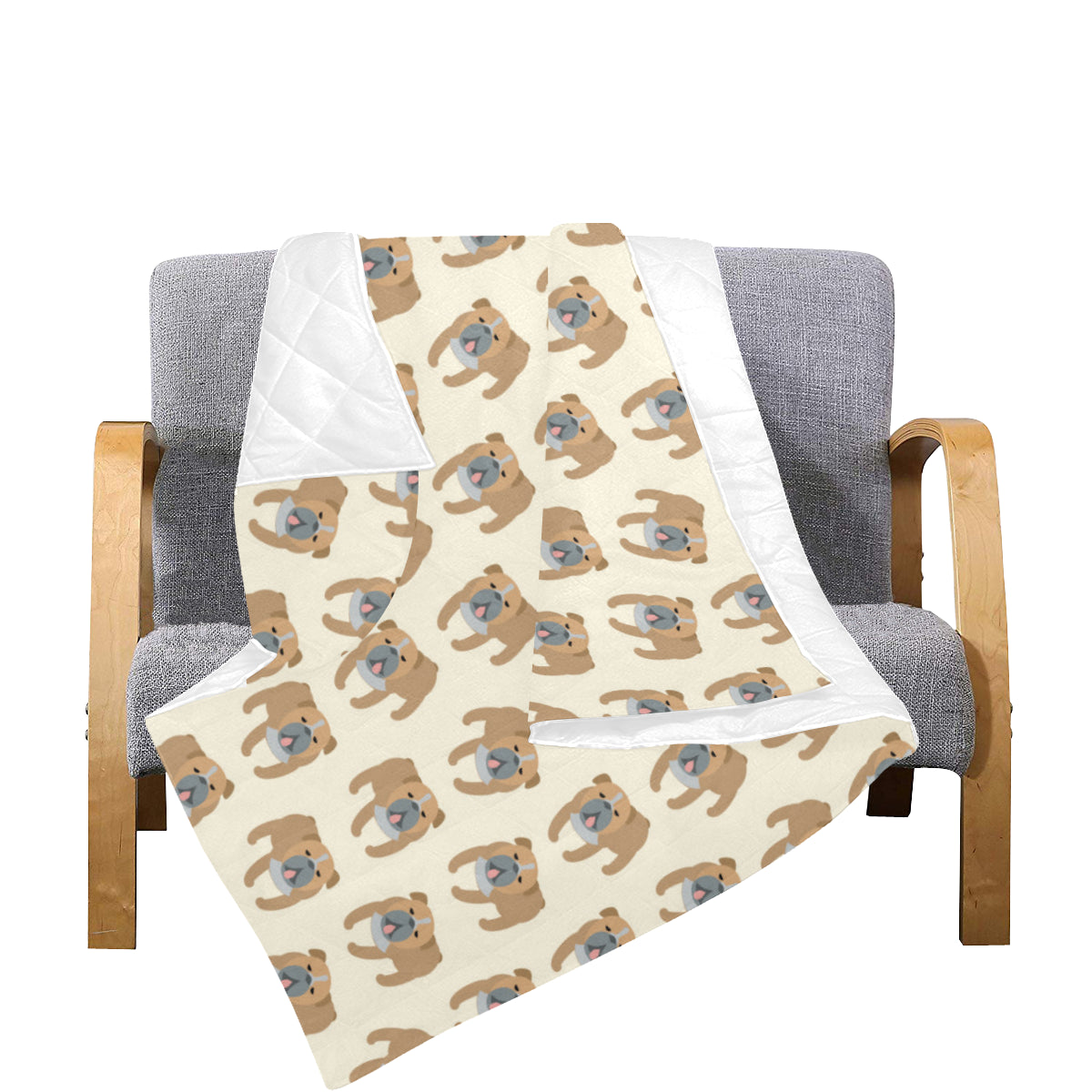 Bulldogs Pattern Print Design 01 Premium Quilt