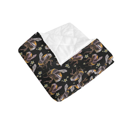 Bee Pattern Print Design 04 Premium Quilt