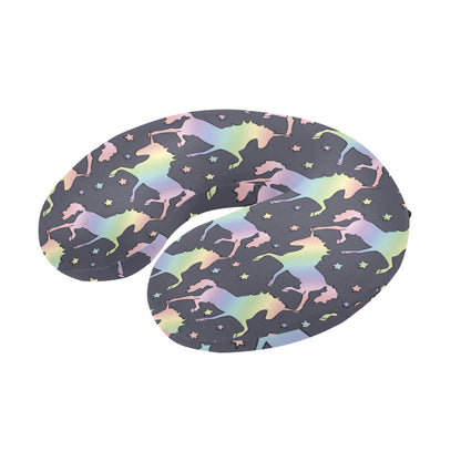 Rainbow Pattern Print Design A05 U-Shaped Travel Neck Pillow