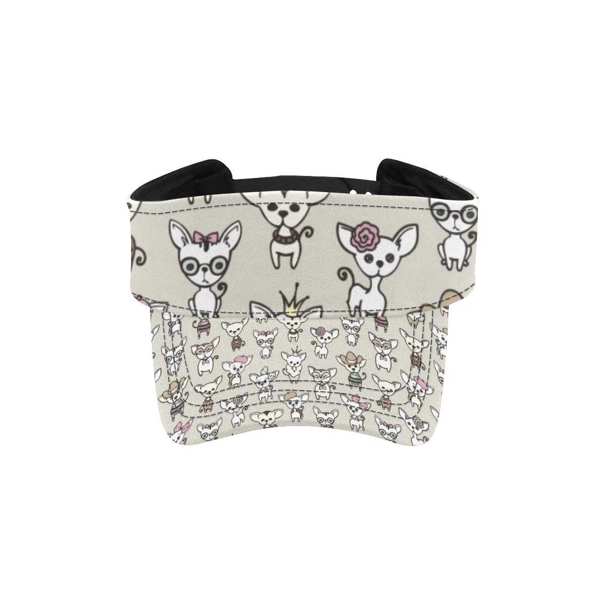 Chihuahua Pattern Print Design 02 Unisex Sun Visor