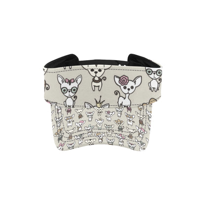 Chihuahua Pattern Print Design 02 Unisex Sun Visor