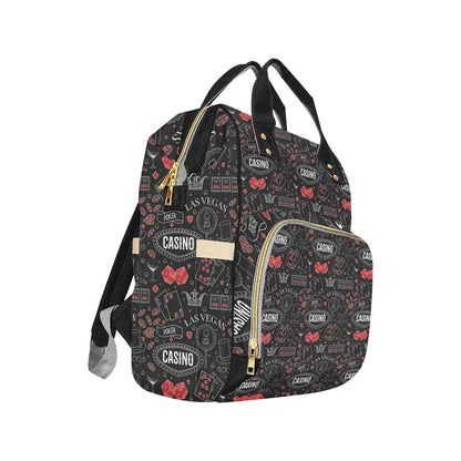 Casino Pattern Print Design 04 Diaper Bag Backpack