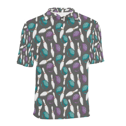 Bowling Pattern Print Design 03 Men Polo Shirt