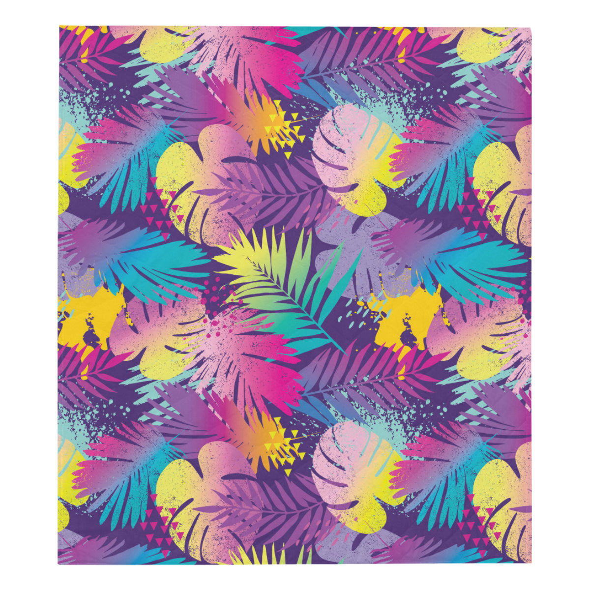 Palm Leaf Pattern Print Design A04 Premium Quilt