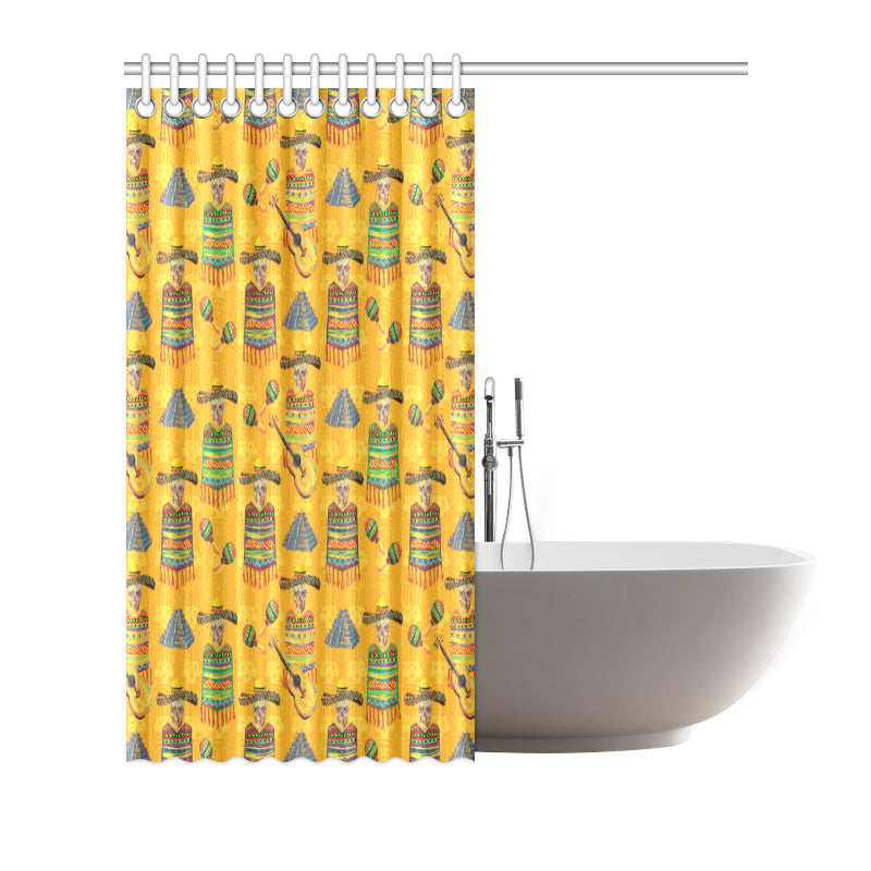 Maracas Mexican Style Pattern Print Design 02 Shower Curtain
