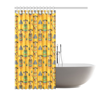 Maracas Mexican Style Pattern Print Design 02 Shower Curtain