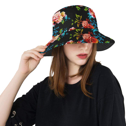 Peony Pattern Print Design PE07 Unisex Bucket Hat