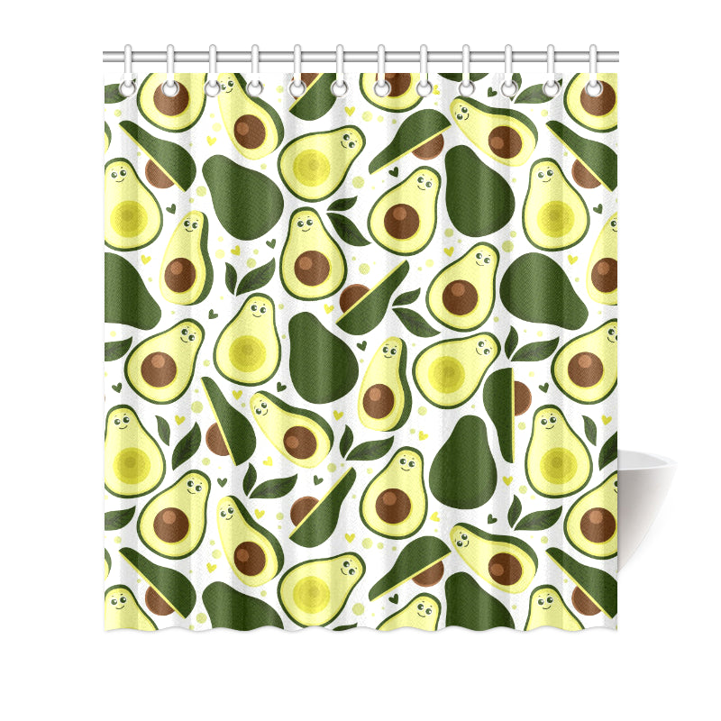 Avocado Pattern Print Design AC06 Shower Curtain
