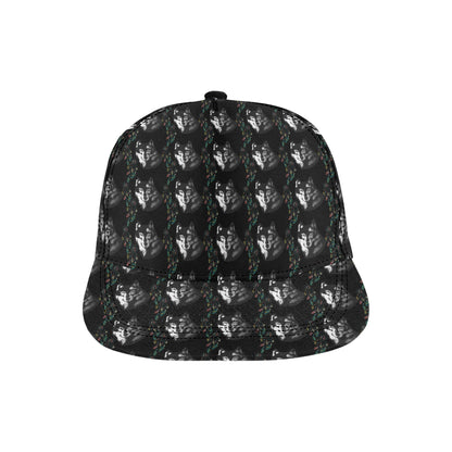 Wolf Black Dream Catcher Design Print Snapback Cap
