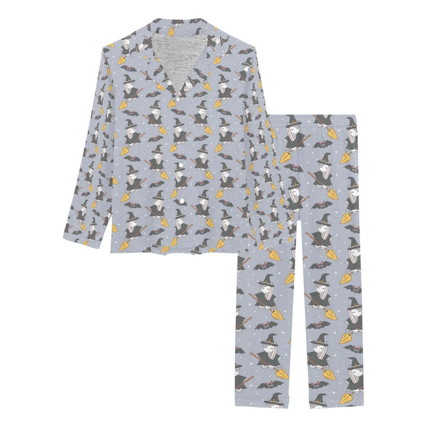 Witch Print Design LKS307 Women's Long Pajama Set