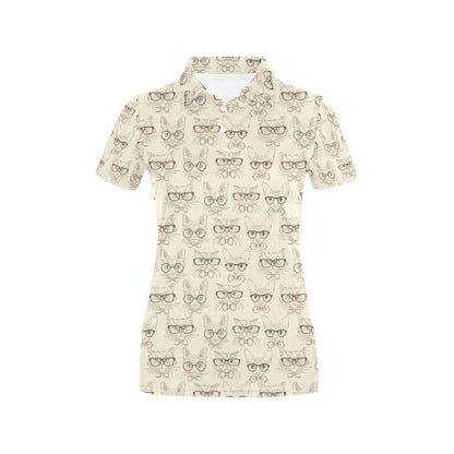 Cat Pattern Print Design 02 Women's Polo Shirt