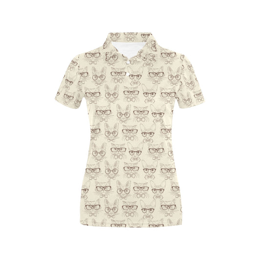 Cat Pattern Print Design 02 Women's Polo Shirt
