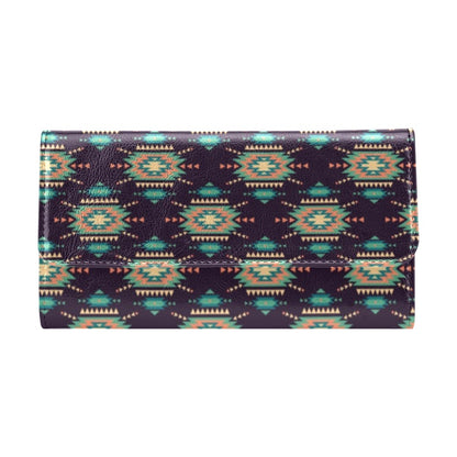 Navajo Geometric Style Print Pattern Women's Trifold Wallet