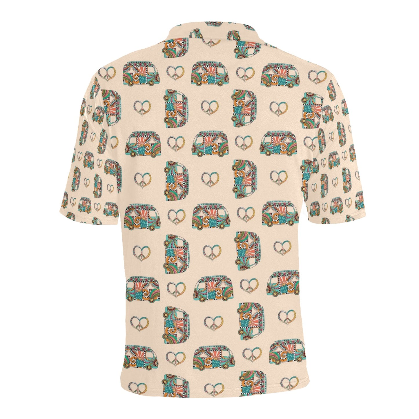Hippie Van Peace Print Design LKS303 Men Polo Shirt