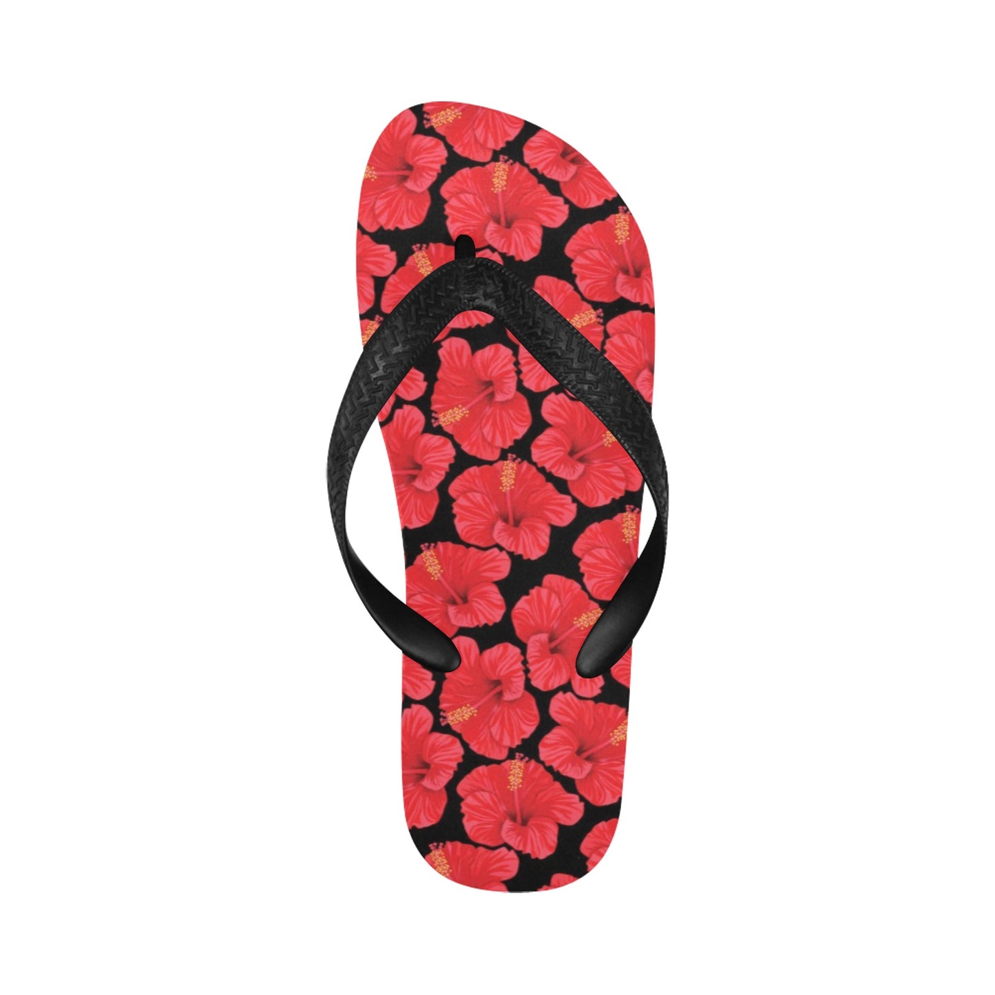 Hibiscus Red Pattern Print Design LKS306 Flip Flops