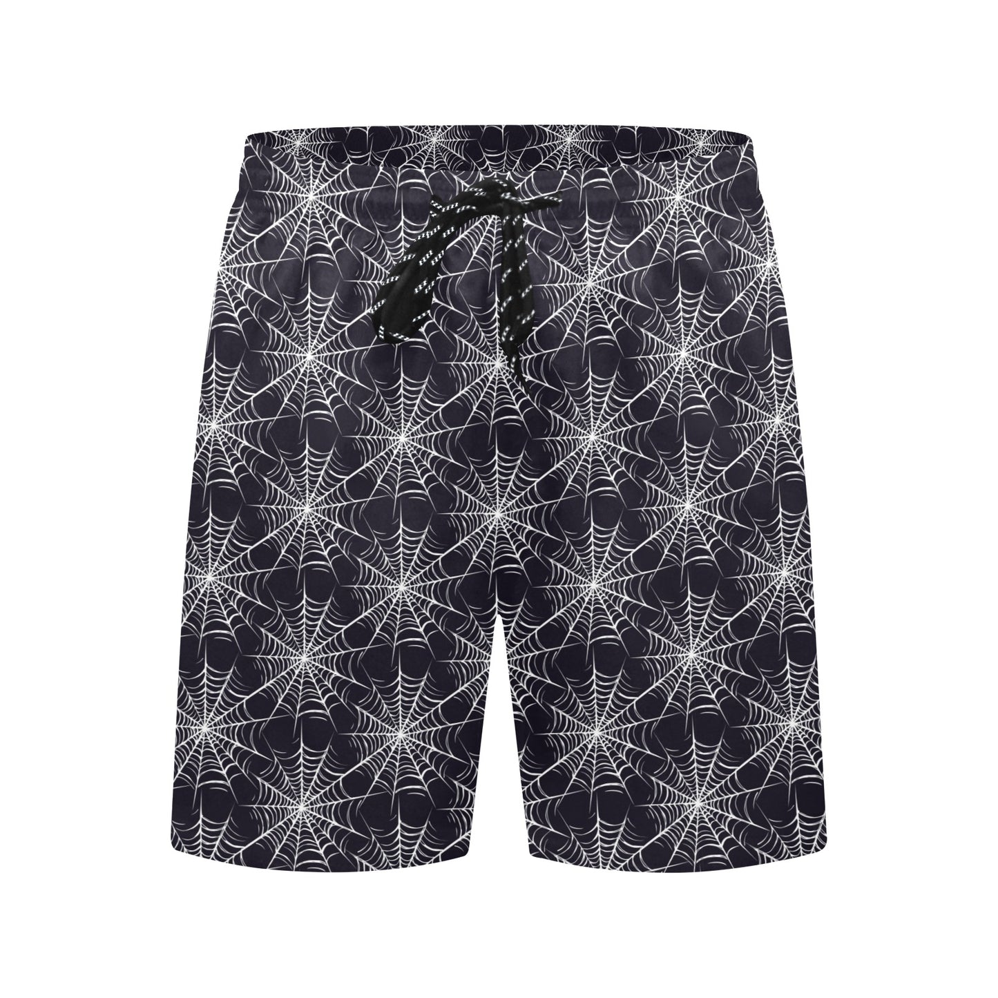 Spider Web Print Design LKS303 Men's Swim Trunks Beach Shorts