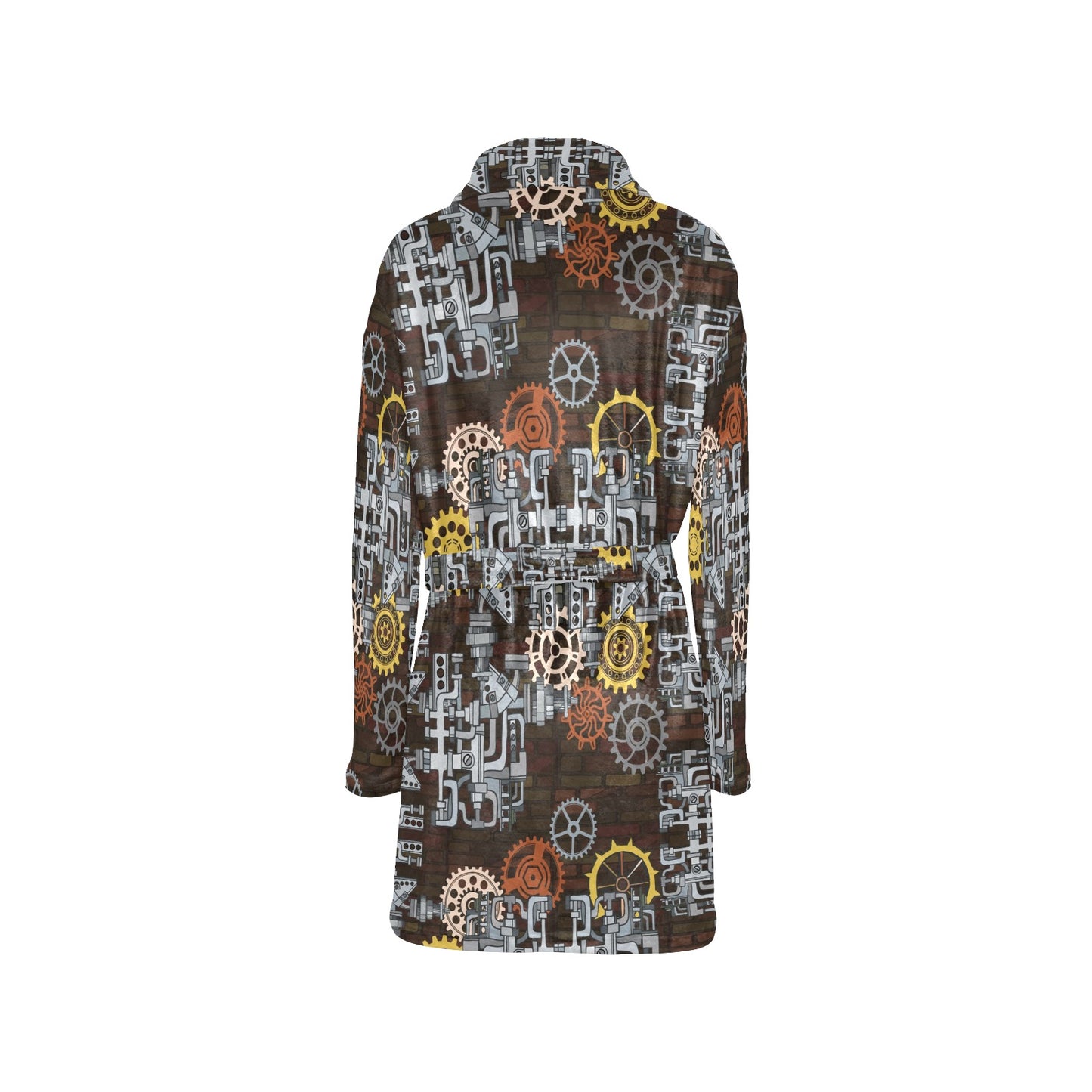 Mechanic Pattern Print Design 04 Women's Fleece Robe