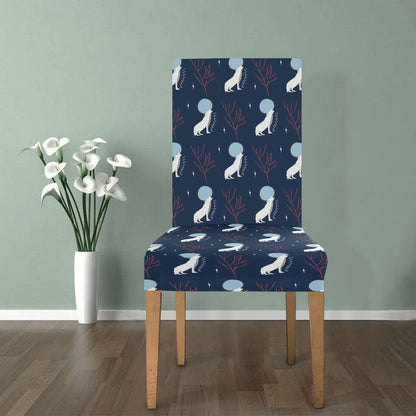 Wolf Moon Print Design LKS304 Dining Chair Slipcover