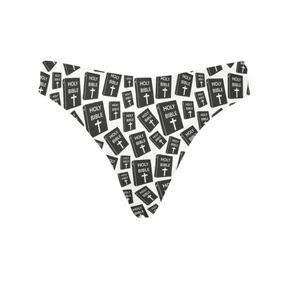 Christian Holy Bible Book Pattern Women's Thongs