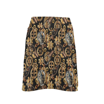 Steampunk Lightbulb Print Design LKS304 17" Golf & Pickleball Skort with Pockets