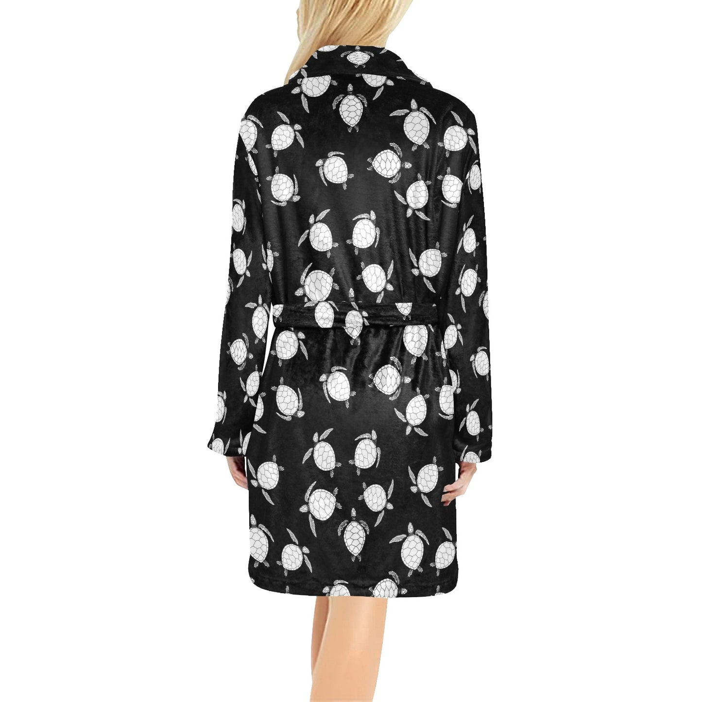 Sea Turtle Print Design LKS303 Women's Fleece Robe