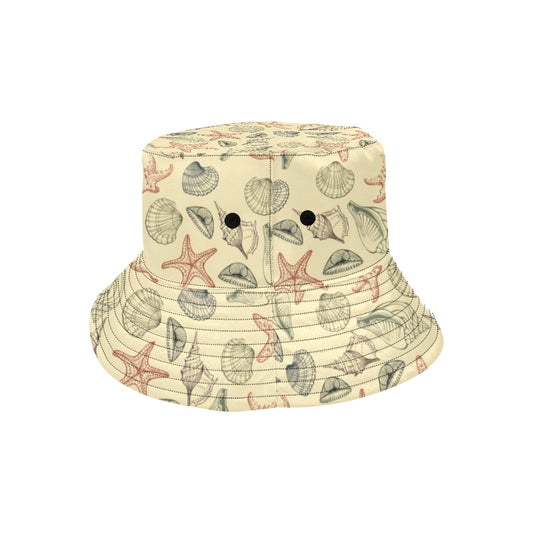 Seashell Print Design LKS305 Unisex Bucket Hat