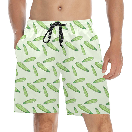 Zucchini Print Design LKS302 Men's Swim Trunks Beach Shorts