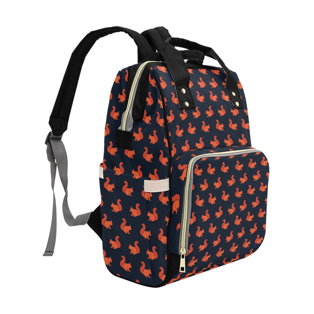 Squirrel Print Design LKS306 Diaper Bag Backpack