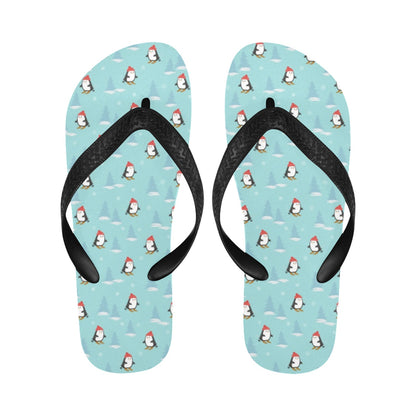 Ski Penguin Print Design LKS304 Flip Flops
