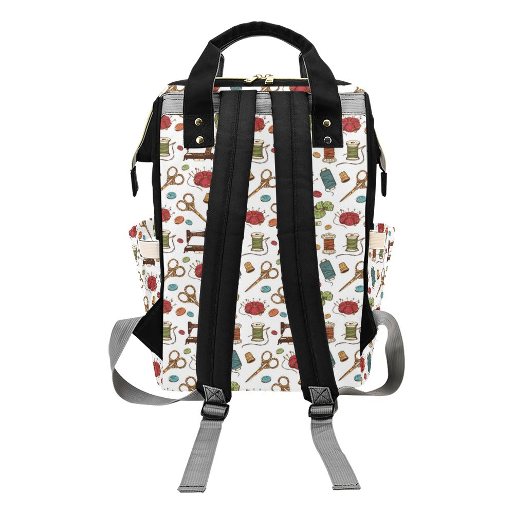 Sewing Equipment Print Design LKS304 Diaper Bag Backpack