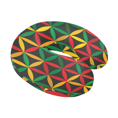 Rasta Pattern Print Design A04 U-Shaped Travel Neck Pillow