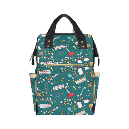 Nurse Pattern Print Design A05 Diaper Bag Backpack