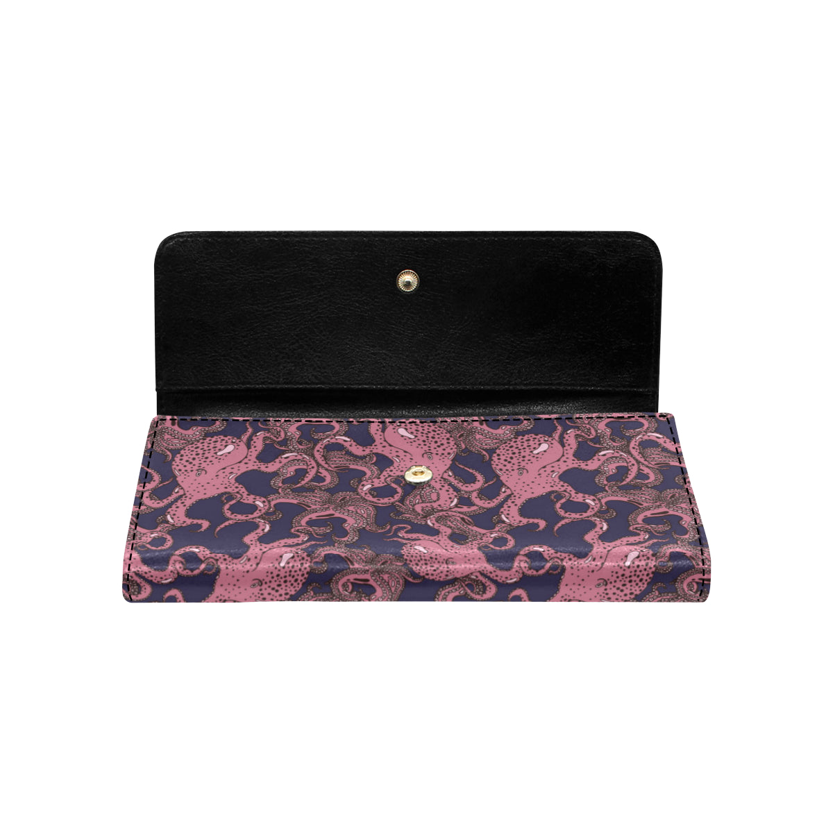 Octopus Pattern Print Design A03 Women's Trifold Wallet