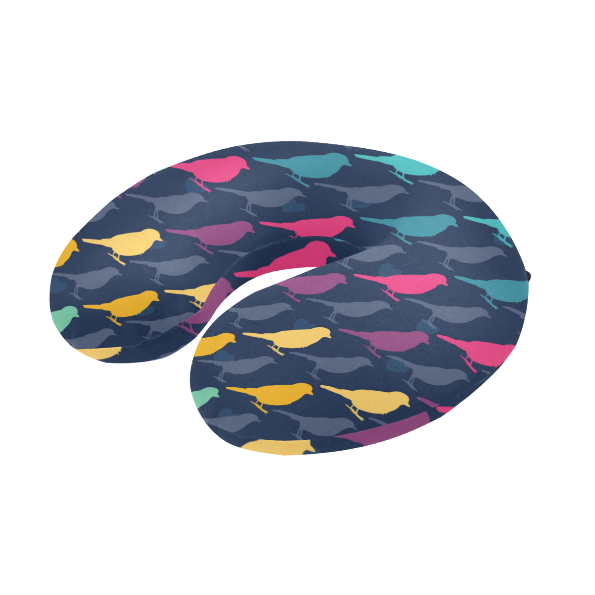 Birds Pattern Print Design 01 U-Shaped Travel Neck Pillow