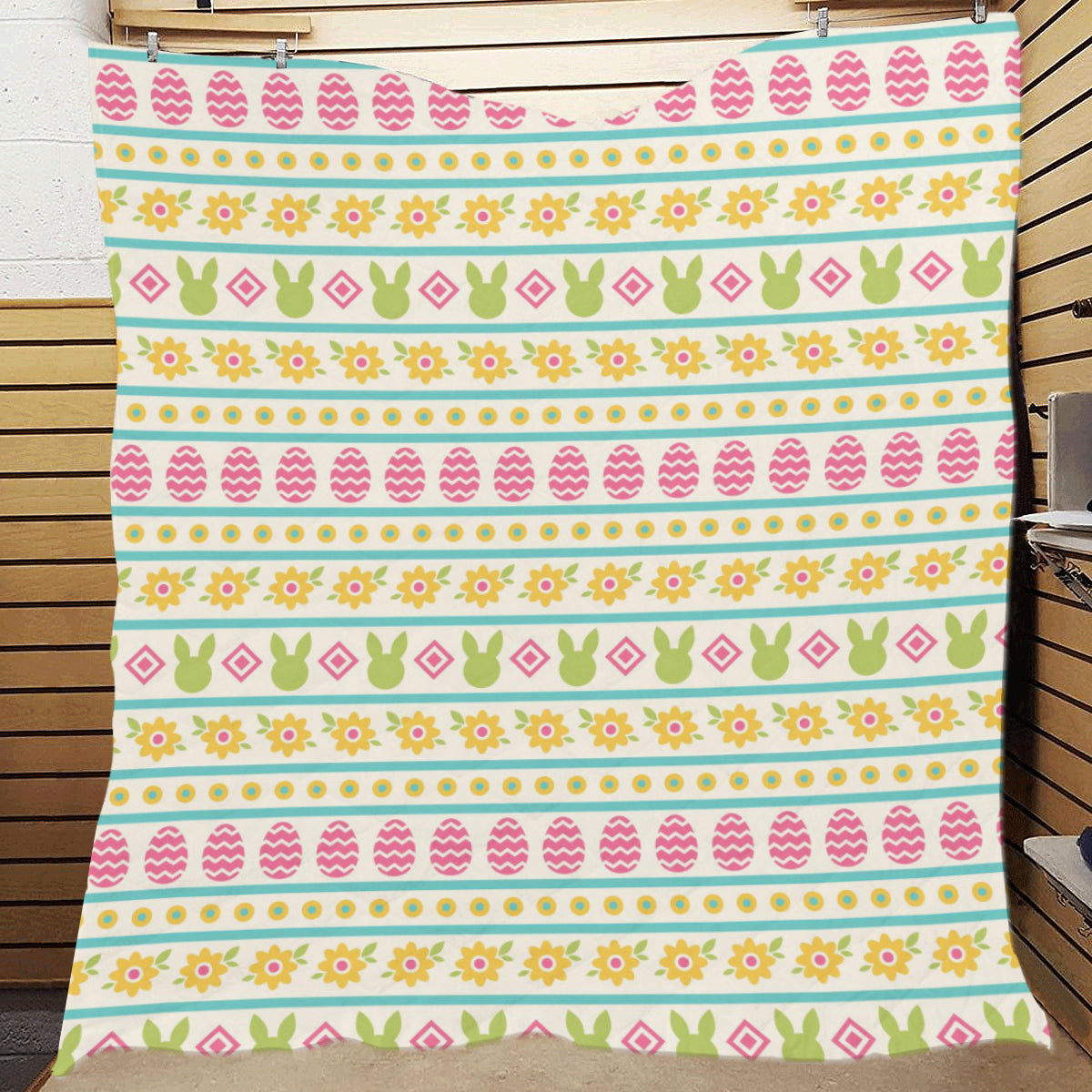 Easter Eggs Pattern Print Design RB016 Premium Quilt