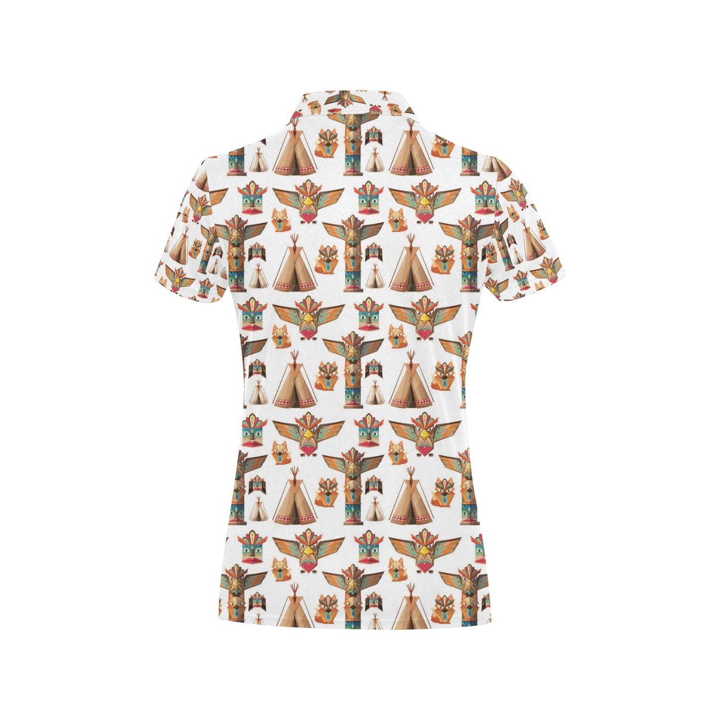 Totem Native Print Design LKS303 Women's Polo Shirt